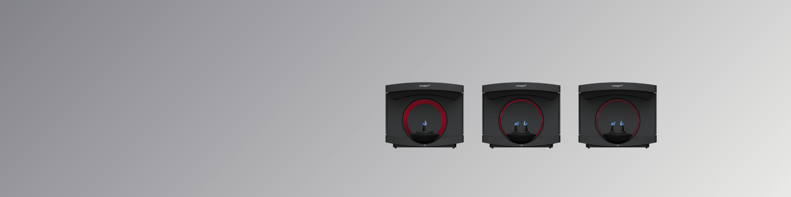 Three 3Shape E1 lab scanners