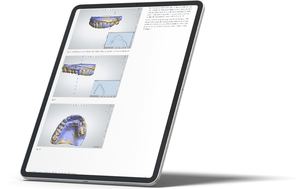 Dental System software on tablet
