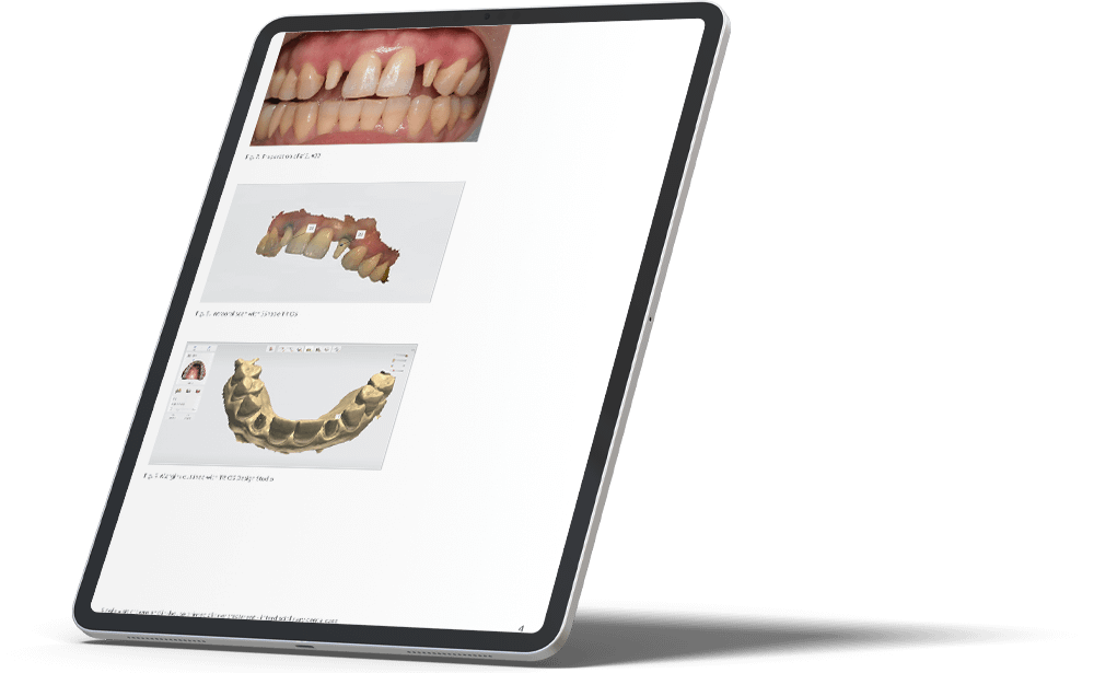Dental System software on tablet