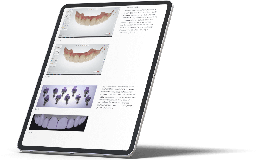 Dental System on tablet screen