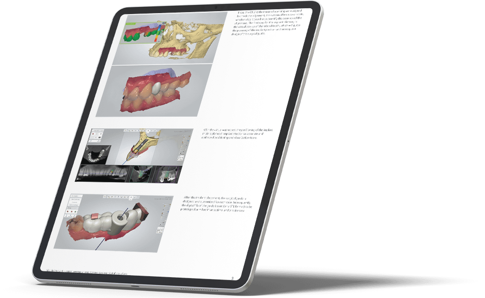 Tablet displaying Dental System software