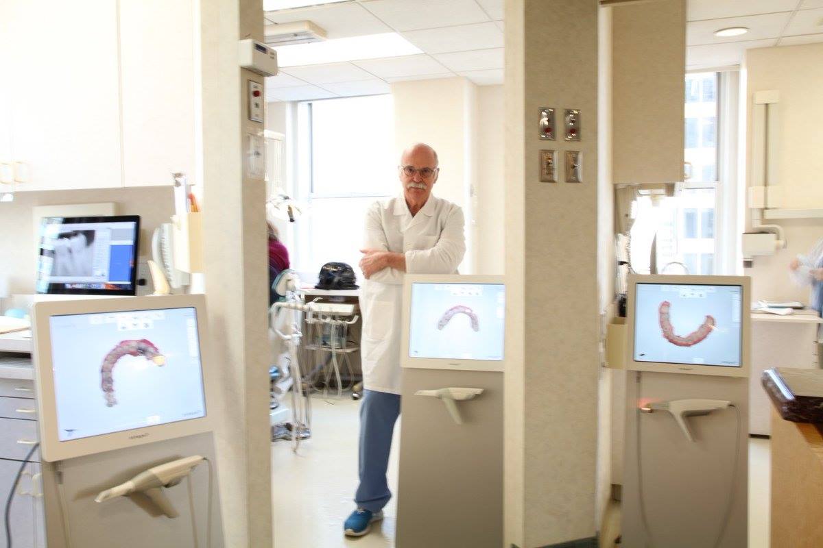 Dr. Ferencz in his dental clinic