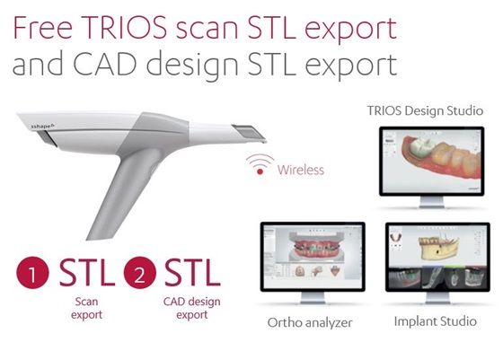3Shape TRIOS now with STL file export